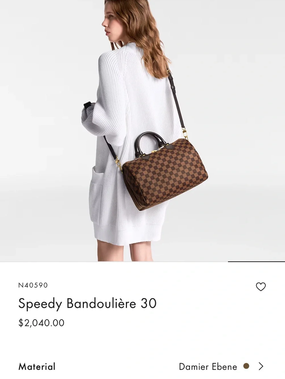 Louis Vuitton Speedy Bandoulière 30 Damier Ebene
